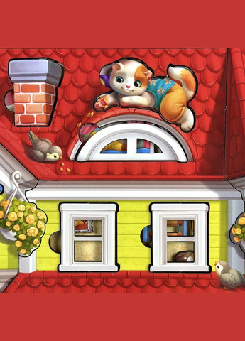 Деревянный пазл-вкладыш "Кошачий летний домик" (ПСД272) PSD272 Ubumblebees (371918853)