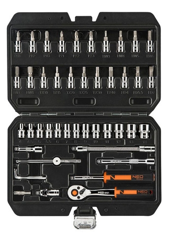 Набір інструментів (1/4", 46 предметів) торцеві головки з трещіткою (23932) Neo Tools (271960926)