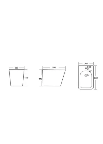 Биде напольное Tern 550x360x410 White QT1744003CW Qtap (397568937)