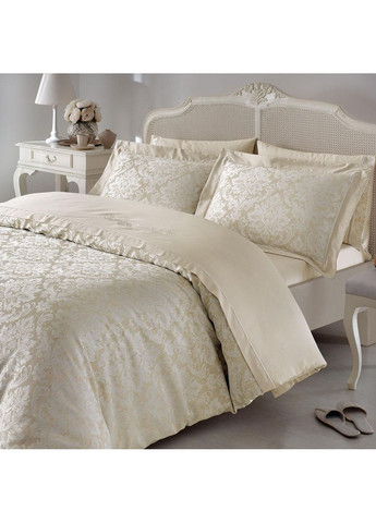 Комплект постільної білизни Vitaly Bej люкс сатин 220-200 см бежевий Tivolyo Home (369165621)