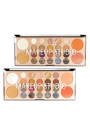 Палетка теней для век DoDo Gir Make Up Studio с хайлайтерами и румянами на 20 оттенков D4141 DoDo Girl (300676696)