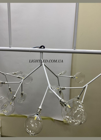 Біла люстра з скляних пелюсток на 27 ламп Petals (918-LP264-27 WH+CL) No Brand (370072504)