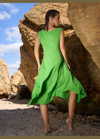 Салатова сукня 14783 салатова ISSA PLUS однотонна
