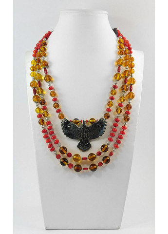 Намисто "Берегиня нації" Бурштин, Корал Fursa fashion (348437783)