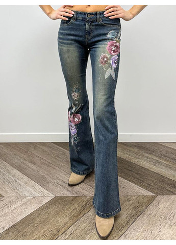 Жіночі вінтажні клешені джинси Синій Tantra - (364315612)