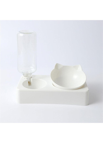 Автопоилка и миска для кошек и собак двойная с резервуаром для воды, пластик, 500 мл China (351854984)