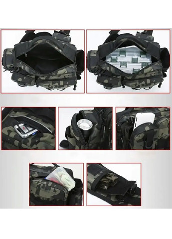 Сумка рибальська спінінгова для зберігання перенесення рибальського приладдя 40х21х13 см (478378-Prob) Зелений камуфляж Unbranded (304681302)