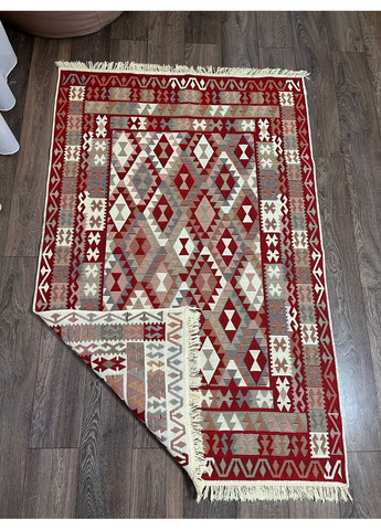 Бавовняний плетений двосторонній килим Shana Zeytin kırmızı 120Х180 см. Кілім, екокилимок. Туреччина No Brand (366376736)