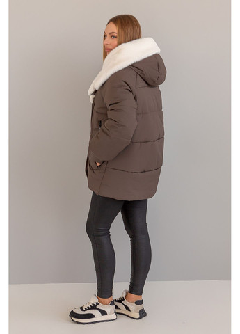 Коричневая зимняя зимня куртка дора MioRichi