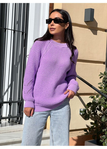 Лавандовый демисезонный женский свитер из мягкой пряжи джемпер No Brand