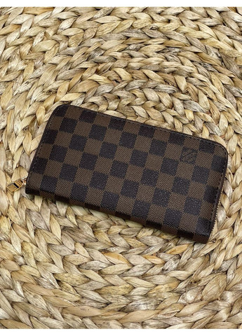 Кошелек коричневий бумажник женский Louis Vuitton Wallet Zippy Brown LV Луи Витон портмоне No Brand (360890545)