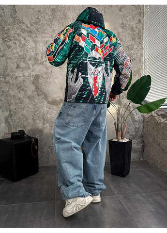 Комбінована демісезонна утеплений анорак зимовий драпп стильний модний синтепух виробництво україна No Brand