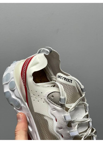 Бежевые демисезонные кроссовки мужские nike react element 87 white найк реакт No Brand