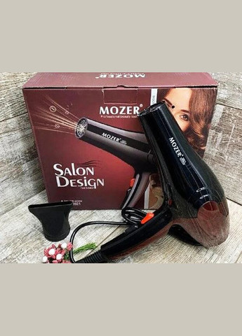 Потужний електричний побутовий фен MZ-5921 з концентратором для сушки та укладки волосся Mozer (306447712)