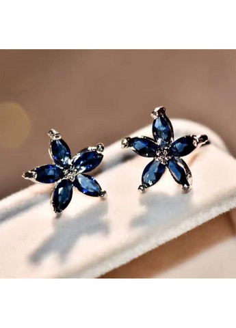 Сережки з синіми квітами, сережки з квіточками, сережки волошки, сережки квіти, сережки васильки, сережки з васильками Fashion Jewelry (369724190)