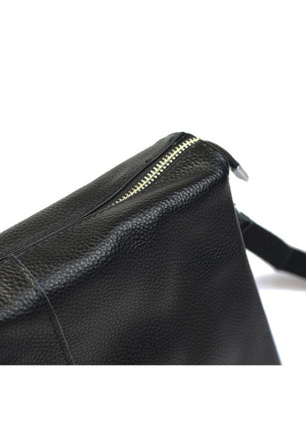 Чорна шкіряна жіноча маленька сумка клатч крос боді через плече No Brand (311280546)