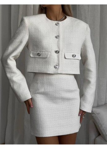 Жіночий твідовий костюм з спідницею No Brand Б1467-900 (369402628)