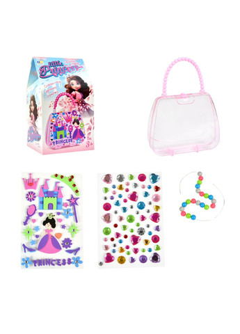 Набір для творчості Little Princess сумочка для дівчаток прикраси стрази намистинки для браслета Strateg (369757706)
