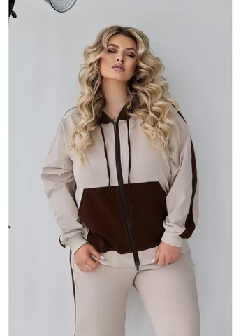 Жіночий спортивний костюм батал на весну / осінь No Brand (392735038)