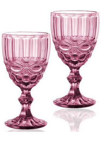 Набор 6 бокалов для вина Elodia Винтаж, розовое стекло S&T (279320661)