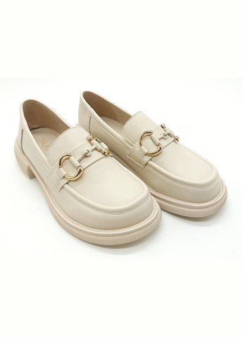 Жіночі туфлі бежеві шкіряні YA-17-2 25,5 см (р) Yalasou (259299681)