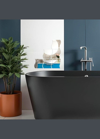 Зеркальный декор акриловый самоклеющийся 120*80мм серебро, 6шт (D) SW-00002509 Sticker Wall (338195428)