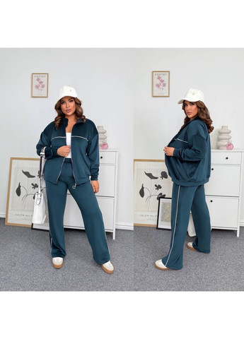 Костюм велюр на флісі: якісний велюр з лицевої сторони,внутрішня-Фліс,бомбер на змійці та штани Україна (364088326)