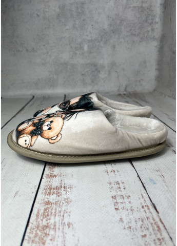 Бежевые тапочки домашние для девочки бежевый (552-1) Waldi