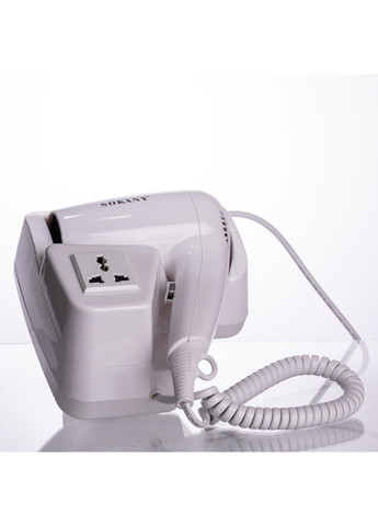 Фен настенный для сушки волос бытовой фен для укладки компактный мощный 1200 Вт Белый SK-CF-2217 Sokany (369388053)