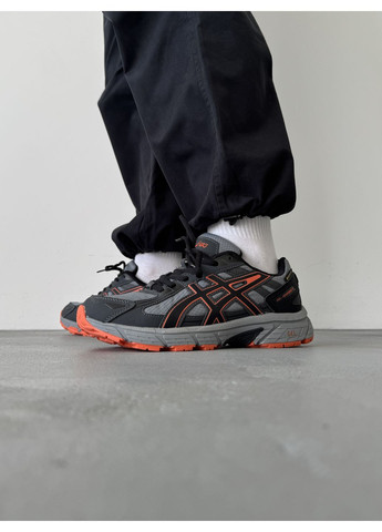 КРОССОВКИ ЖЕНСКИЕ ASICS GEL-VENTURE 6 GREY / ORANGE GORE-TEX АСИКС ГЕЛЬ ВЕНТУРЕ 6 No Brand серые демисезоны (368855004)
