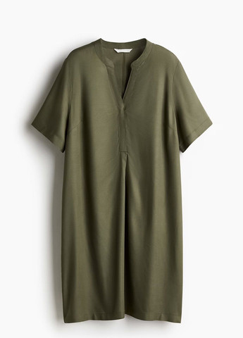 Оливкова (хакі) кежуал сукня H&M однотонна