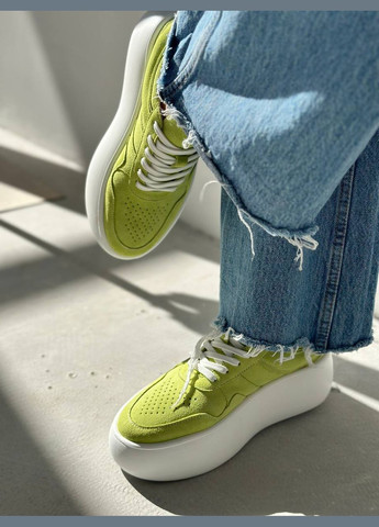 Лайм жіночі замшеві кеди. Україна