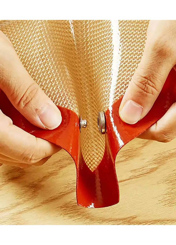 Килимок деко силіконовий для запікання багаторазовий антипригарний із застібками в кутках 30 × 40 см Kitchen Master (368877949)