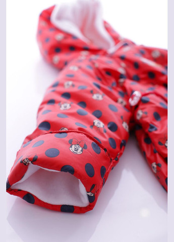 Комбінезон Трансформер на флісі у горох з принтом Мінні червоний 86 см (40752) BABYKROHA (315423968)