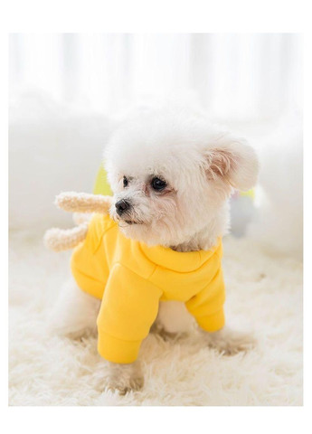 Светр з ведмедем у кишені для котів Pet Style "Тедді" Жовтий L No Brand - (323233371)