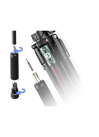 Штатив панорамный горизонтальный карбоновый со свободной центральной штангой 44-187 GlideGo JJ06 Ulanzi (366089743)