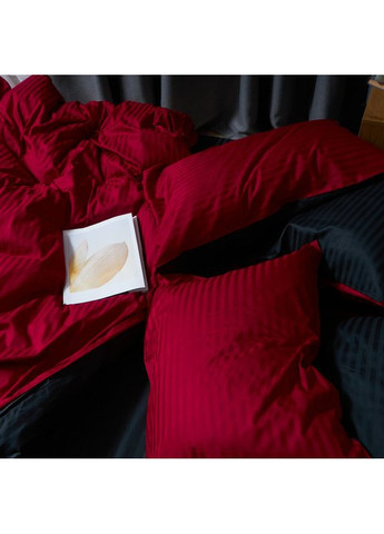 Комплект постільної білизни Satin Stripe «» Сімейний 143х210х2 наволочки 2х50х70 (MS-820008566) Moon&Star Dark Romance (356116632)