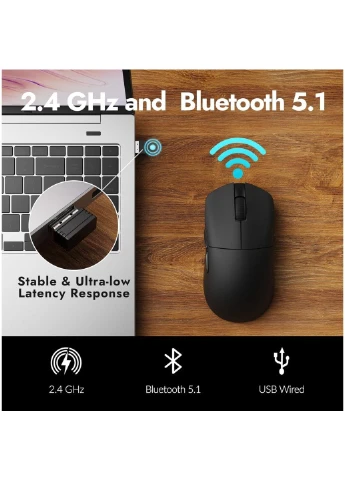 Мишка (ek11879) Lemokey G1 USB-A/USB-C/Wireless 8K Black (392043532)
