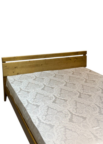 Двоспальне дерев'яне ліжко дуб карамель 180х190 Скіф Л-256 (369944570)