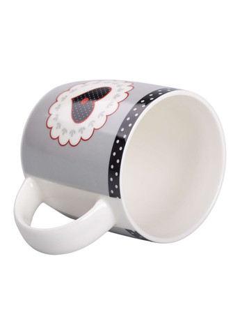 Чашка керамическая I love you 400 мл серый с черным No Brand (324794284)