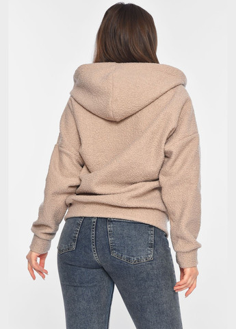 Синій демісезонний кофта тедді на блискавці жіноча кольору мокко пуловер Let's Shop