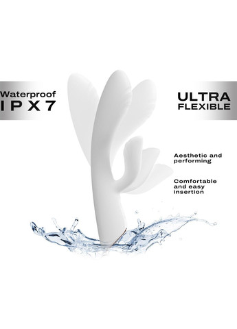 Вибратор-кролик с подогревом FLEXI RABBIT WHITE, гибкий ствол Dorcel (316156146)