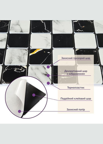 Самоклеюча PET мозаїка 30*30CM*4MM (D) 3DPanda-2448 Sticker Wall (323155247)