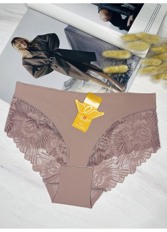 Трусики в рубчик з мереживом Lavolle (355803570)