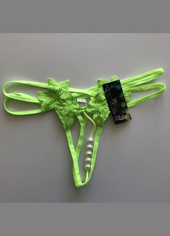 Кружевные трусики с открытым доступом и с ниткой из жемчужин Sexy OneSize (8-34) No Brand (312005326)