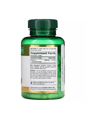 Вітамін C, 1000 мг, Vitamin C,, 100 каплет Nature's Bounty (362411721)