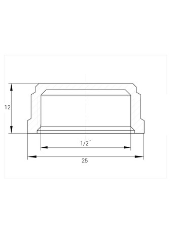 Заглушка 1/2″В латунна А1001А VA (299998037)