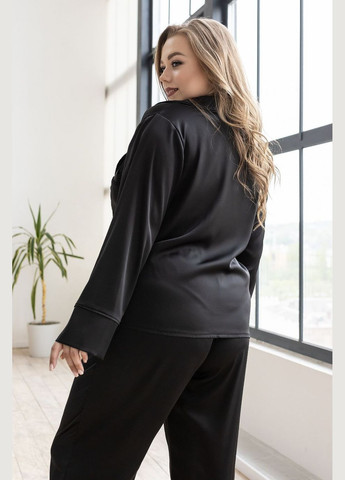 Черная всесезон пижама женская классическая с кантом п1300 черный MiaNaGreen