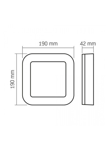 Вуличний світильник світлодіодний ART 15W 5000K 220V IP65 VL-BHFS-155B захищений квадратний чорний Videx (282312847)