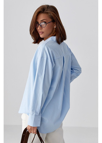 Голубой классическая рубашка Lurex